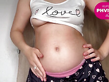 Curvy latina milf Amayamori flaunts her big belly and assets