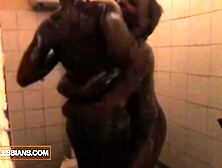 Hot Natural Ebony Lesbian babes Lick Soaked Cunt Sloppy In Wicked Bath Hookup