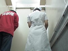 Lewd man from the lift involves girl into sharking