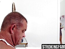 Filthy stepdaughter gives dad creampie best gift