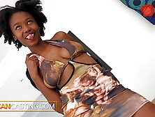 Thin African Model Cunt Stretched in Fake Interacial Audition