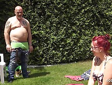 German Curvy Wife Fuck at Beach with Egon Kowalski while her husband is next to her