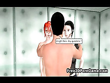 3D cartoon babes take turns sucking and fucking