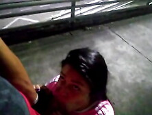 cheating GF fucking outside with a friend in the town and on a brigde