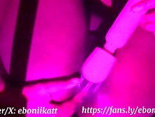 Black using her dildo untill squirting climax