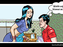 Savita Bhabhi adventures with a cartoon salesman in a wild farm setting