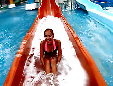 Waterpark fun and exciting sex at home after