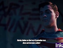 Superman destroys Harley Quinn's asshole and gives her an anal creampie.