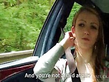 Horny hitchhiker deals to pay her ride with sex