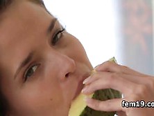 Water Melon Juice Dripping Off Simonas Pussy