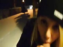 Winter backyard oral with captivating beauty