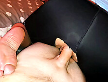 Stepmom in Ripped Tight-fitting Shorts Indulges in Passion