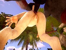 Incredible furry slut mounts a big dick to spunk many times and end up with her face full of semen in