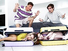 Aesthetic foursome action with hot Harlow West and Ashlyn Angel