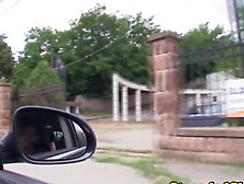 Real hungarian hitchhiker gets facial reward by giving