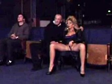 Alessandra Schiavo sucking dick in a theator