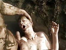 Mature housewife covered with mud part3