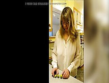 Aged braless pokies jiggle in slow motion