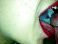 Close Up Cumshot On Tongue