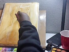 Ebony Angel Large Breasts Paint Process