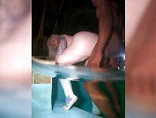 BLONDE PORNSTAR cougar KENDRA KOX GETTING HER POUNDED ON BY THE POOL WITH big black cock DON sudan