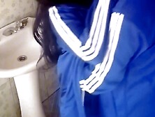 CAUGHT IN THE WASHROOM HAVING SEX WITH HER CLASSMATE!!!!! A curvy hotty from the technical school is caught having sex during re