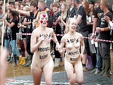 Popular festival with naked mature men and women