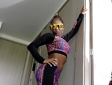 Large Melons Black Latin Chick Marbella Leon Takes On Agent's Lengthy Jock - CARNE DEL MERCADO