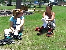 Skaters Sprain Feet in Sweaty White Tube Socks