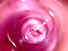 Cam deep inside Mia's teenie creamy vagina