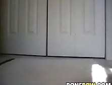 Shaved BBW toying her pussy and anus