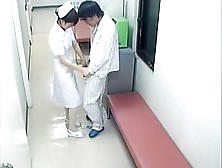 Hospital camera records a slutty nurse riding patient's dick
