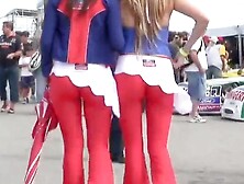 Super Hot Girls On The Racing Tracks Caught On Voyeur Cam Video