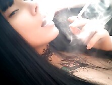 Goth Girl Close Up Smoking (Ask Me For Full Vid)