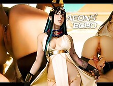 Aeons Echo. Iset. June Contest Movie 2025. Footjob, Sperm shot - MollyRedWolf