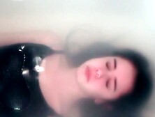 Girl breath hold in bath tub