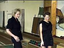 Sweet German cougars getting sprayed with cum after orgy action