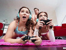 Leana Lovings,  Kyle Mason And Katie Kush In Teen Gamer Girls Compete For Big Dick (18+)