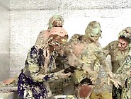 Classy Eurobabes Get Messy In Bizarre Food Fight