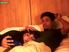 My stepsister swallows my penis after watching a movie PART 1