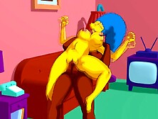 Marge cheats on Homer with Carl (The Simpsons eighteen+)
