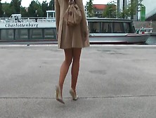 Classy Lady Strolling Through Berlin In High Heel Stilettos