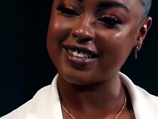 "Ethnic Boss-Babe Office Fuck Fest Featuring Black Beauties Leilani Leeane & Destiny Miraz"