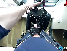 Gasmask rubber babe goes deep on a beef whistle