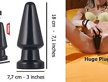 Covid Quarantiine.  Home Alone With A Giant Black Cone Dildo