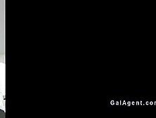 Blonde female agent castings couple