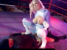 Superhero Costume Big Boobs And A Hot Blondie Milf