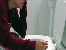 Puke Toilet Reaction To A Lady.