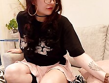 Scandinavian CHARMING MILF NERD with glasses mastrubate as soon houseband leaves