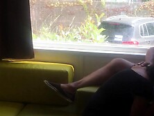 Camping risky public blowjob in front of an open window